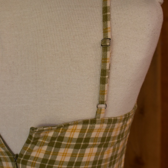 John Galt 100% Cotton Plaid Flannel 90's Style Mini Dress - Picture 14 of 17